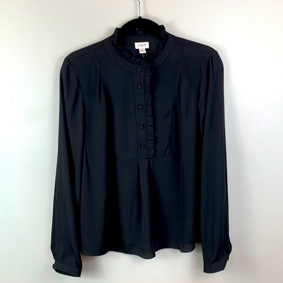 J. Crew Long-Sleeve Top With Ruffles NEW! - Picture 4 of 10